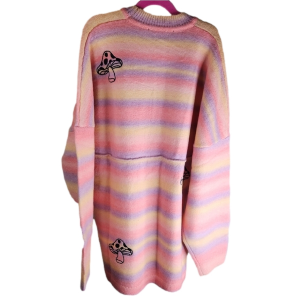 Spirit Jersey NWT Unisex Psychedelic Mushroom Knit Sweater - Picture 14 of 15